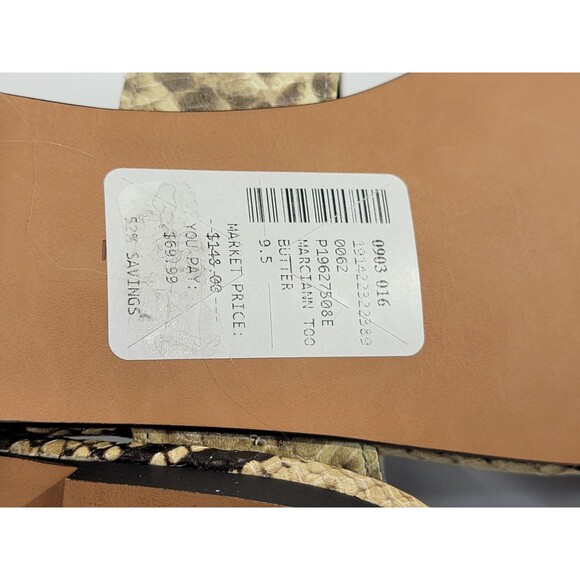 NEW Rebecca Minkoff 9.5 Marciann Too Sandal Snake Embossed Flats Slip On - Picture 10 of 10